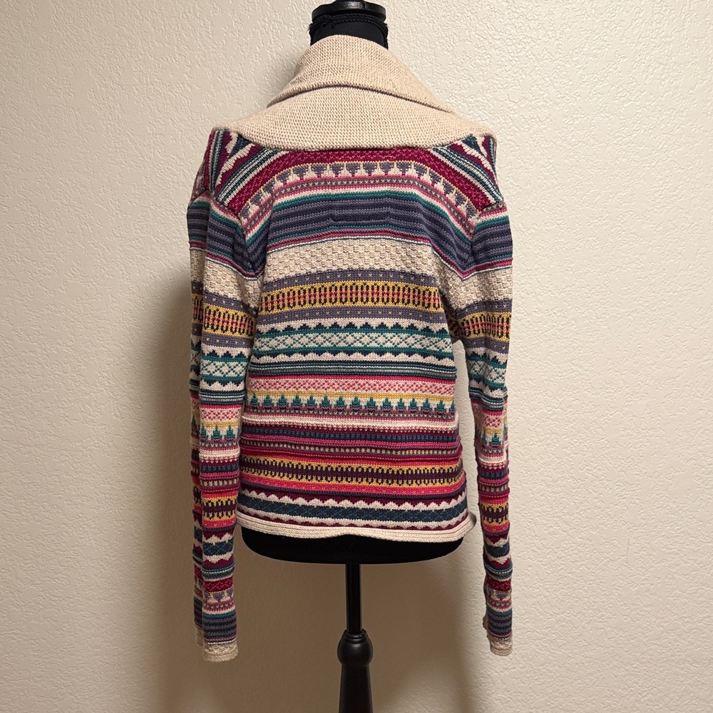 Fun Cream & Multicolor Patterned Cardigan - Picture 5 of 7